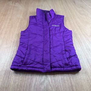 Columbia Purple Puffer Vest Women’s XS Quilted Zip Outdoor Lightweight